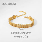 Retro Mesh Belt Bracelet 18K Plated Stainless Steel Bangle