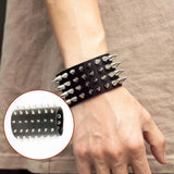 Punk Style Rivet Bracelet Leather Bangle Party Dancing Camping Hiking Jewelry