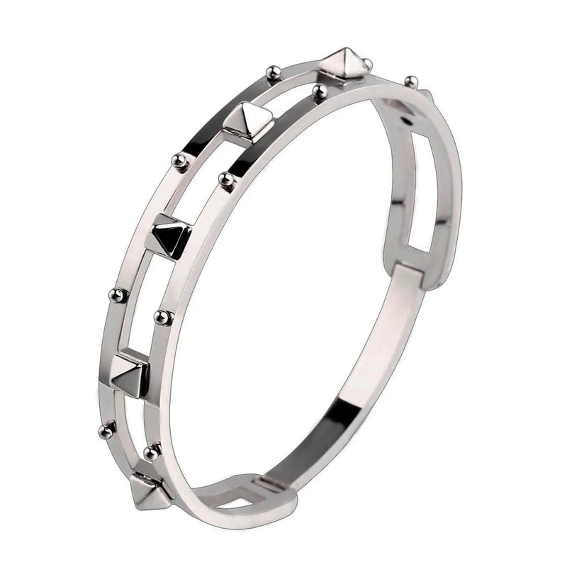 Punk Style Rivets Stainless Steel Bracelet Bangle