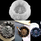 Punk Style Skull Ashtray Craft Mold for DIY Making