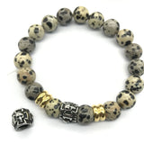 Skull Head Cross Beads 5mm Hole Stainless Steel Big Hole Beads