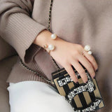 Punk Style Double Pearl Beads Cuff Bracelet for Women
