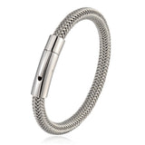 Punk Metal Weaving Bracelet for Men Women