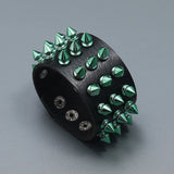 Punk Three-Row Rivet Bracelet Hip-Hop Rock Men Women Street Bangle