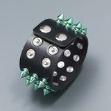 Punk Three-Row Rivet Bracelet Hip-Hop Rock Men Women Street Bangle