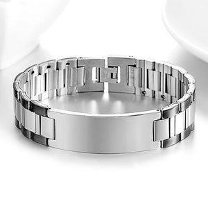 Punk Titanium Steel Chain Bracelets Men Jewelry Wristband