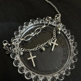 Punk Titanium Steel Cross Bracelet Couple Bracelets Hip-hop Accessories