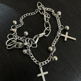 Punk Titanium Steel Cross Bracelet Couple Bracelets Hip-hop Accessories