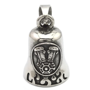 Punk Men's Eagle Bike Motorcycle Style Engine Bell Pendant Necklace
