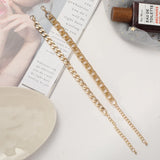 Punk Thick Chain Anklet for Women Double Layer Bracelet Jewelry