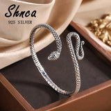 Vintage 925 Sterling Silver Snake Bracelet for Women