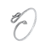 Vintage 925 Sterling Silver Snake Bracelet for Women