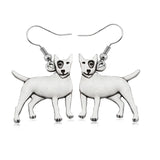 Vintage Bull Terrier Dog Drop Earrings Boho Dangle Earrings