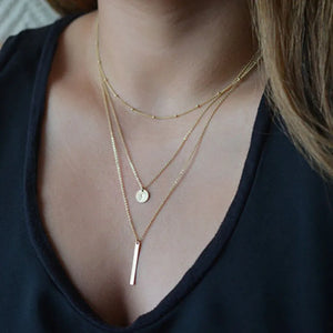 Vintage Golden Goth Chain Necklace for Women