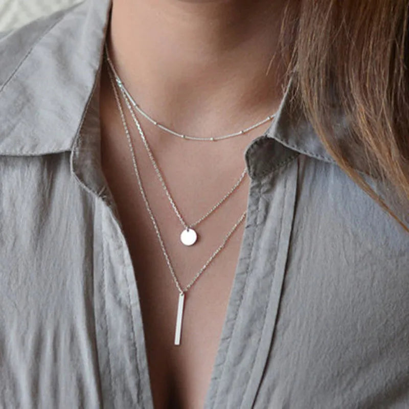 Vintage Golden Goth Chain Necklace for Women