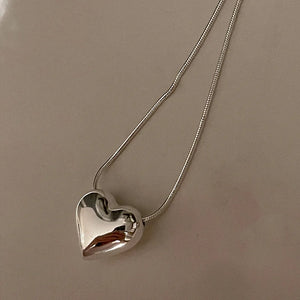Vintage Metal Love Pendant Necklace for Women
