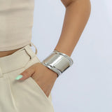 Punk Women Open Bracelets Golden Club Party Alloy Statement Armlets Charms