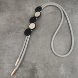 Punk Womens Long Metal Pendant Red Rubber Necklace Lady Jewelry