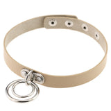 Punk Gothic Studded Leather Choker Necklace