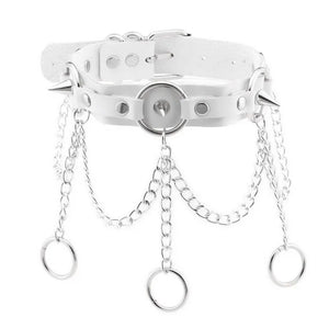 Punk Spike Leather Choker Necklace for Women