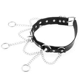 Punk Spike Leather Choker Necklace for Women