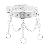 Punk Spike Leather Choker Necklace for Women