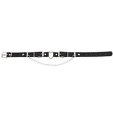 Punk Heart Chain Pendant Choker Leather Necklace