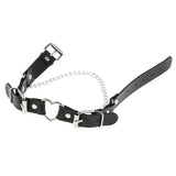 Punk Heart Chain Pendant Choker Leather Necklace