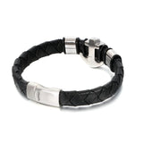 Men's Retro Anchor Leather Bracelet, Punk Jewelry