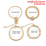 Punk Metal Hollow Chain Bracelet for Female Party Hip-Hop Jewelry