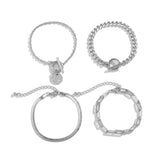 Punk Metal Hollow Chain Bracelet for Female Party Hip-Hop Jewelry