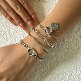 Punk Metal Hollow Chain Bracelet for Female Party Hip-Hop Jewelry