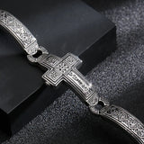 Punk Retro Cross Titanium Steel Men's Bracelet