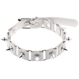 Punk Rivet Spike Leather Collar Sexy Choker Necklace