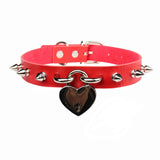 Punk Rock Harajuku Love Lock Pendant Leather Collar Rivet Necklace