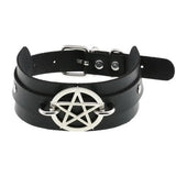 Punk Star Leather Necklace Collar for Women