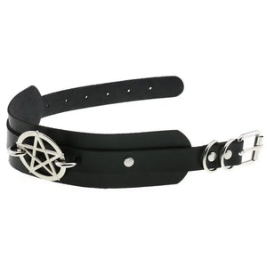 Punk Star Leather Necklace Collar for Women