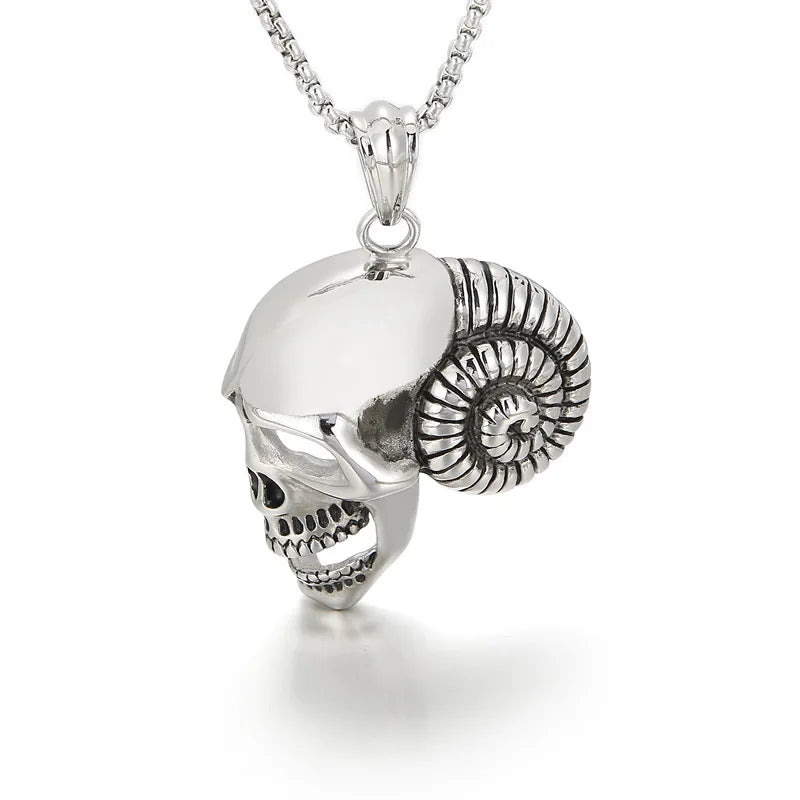 Punk Skull Claw Pirate Pendant Titanium Steel Male