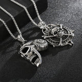 Punk Skull Claw Pirate Pendant Titanium Steel Male