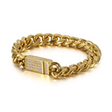 Punk Titanium Steel Cuban Chain Men's Bracelet