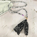 Punki Rope Print Bandana Necklace Beach Cloth Pendant Jewelry