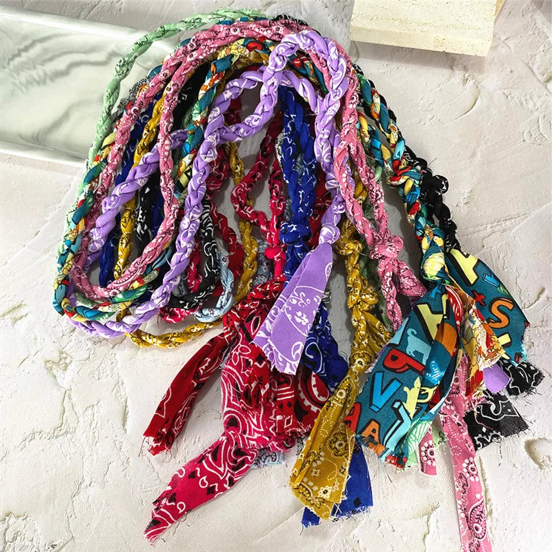 Punki Rope Print Bandana Necklace Beach Cloth Pendant Jewelry