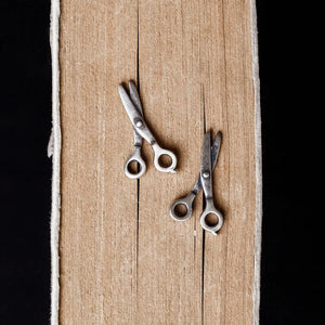 925 Sterling Silver Scissors Style Stud Earrings