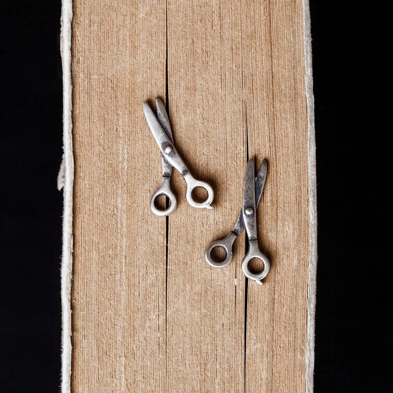 925 Sterling Silver Scissors Style Stud Earrings
