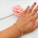 14K Devil's Eye Bracelet Bangles Ring Set for Women