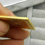 14K Dragon Relief Shape Square Pendant for Women Men