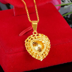 14k Gold Plated Love's Companion Pendant Necklace for Women Anniversary