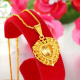 14k Gold Plated Love's Companion Pendant Necklace for Women Anniversary