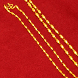 18K 999 Wheat Clavicle Chain Pendant Necklace Classic Jewelry