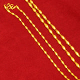 18K 999 Wheat Clavicle Chain Pendant Necklace Classic Jewelry